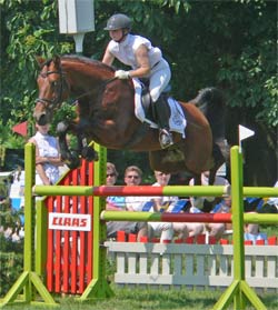 Basyl in Gldenstein - his first jumping competition Kl L level
